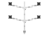 Multibrackets M VESA Deskmount Officeline Quad B2B - Framsidan