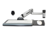Ergotron LX - Monteringssats (sit-stand-arm, förlängning, bas, tangentbordsfack, utdragbar musbricka, handledsstöd, mushållare) - Framsidan