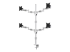Multibrackets M VESA Deskmount Officeline Quad B2B - Höger vinkel